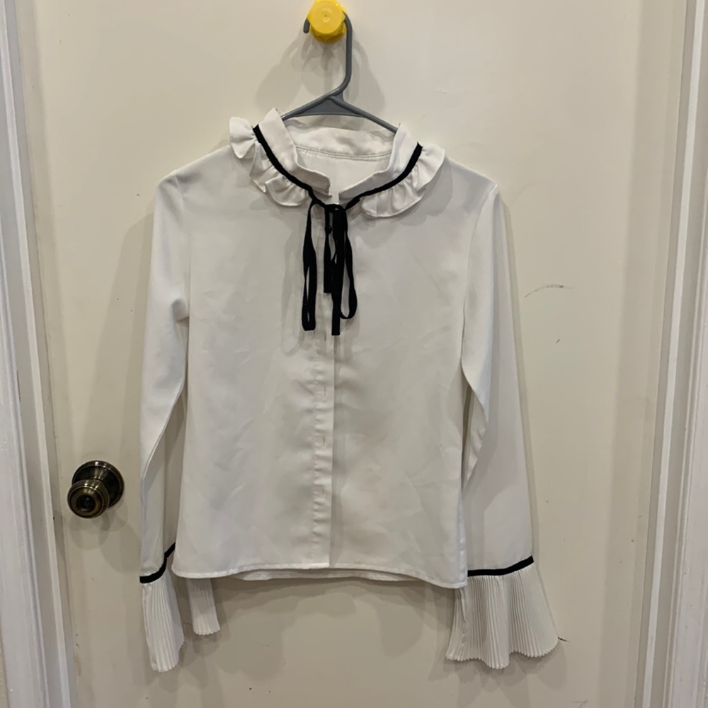Xs white women blouse